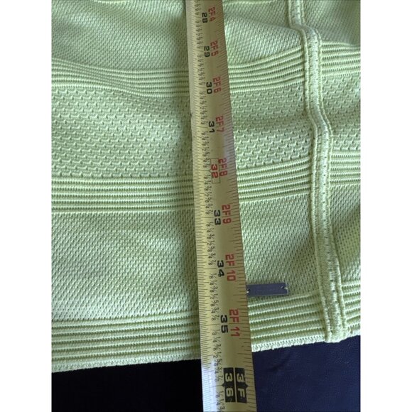 Armani Exchange Sleeveless Neon Yellow Textured Knit Sheath Dress M - Picture 8 of 9